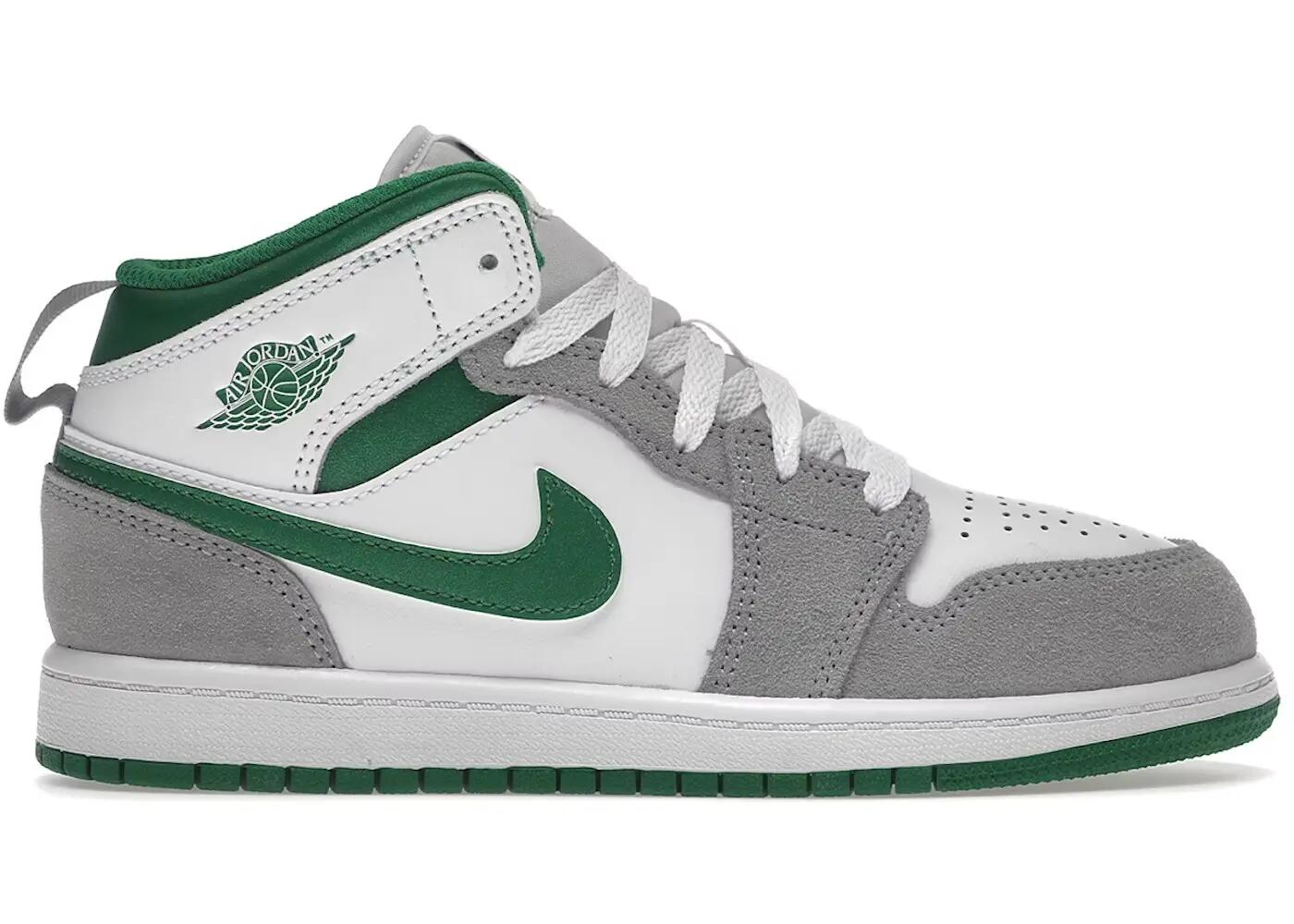 Chaussures - enfant - mi-montantes cuir - jordan 1 - blanc/pine 1/3