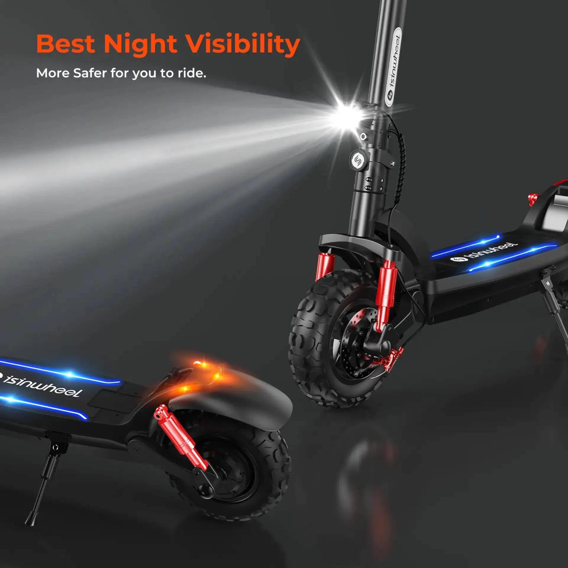 Patinete eléctrico plegable isinwheel GT2-DGT｜Batería 48V 15Ah｜Neumático 11" 7/9