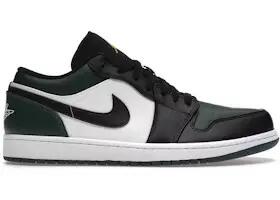 Chaussures - basket - jordan 1 low - basses lacets - vert/noir