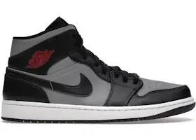 Basketball - schuhe - jordan 1 mid - schwarz/grau/weiß/rot 1/4