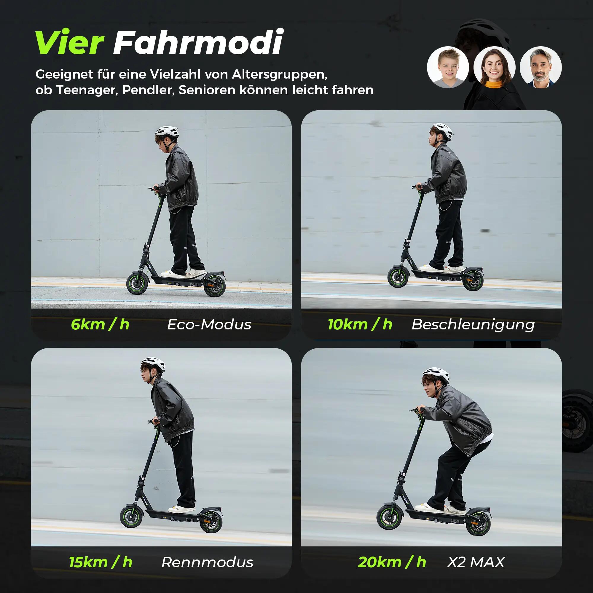 Patinete plegable isinwheel S10 PLUS-ABE｜42V 15Ah Batería｜10" Neumático 5/8