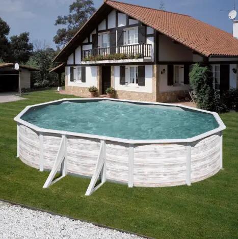 Nordic decoratie stalen zwembad Finland 610 x 375 x 120 cm Ovaal 3/8