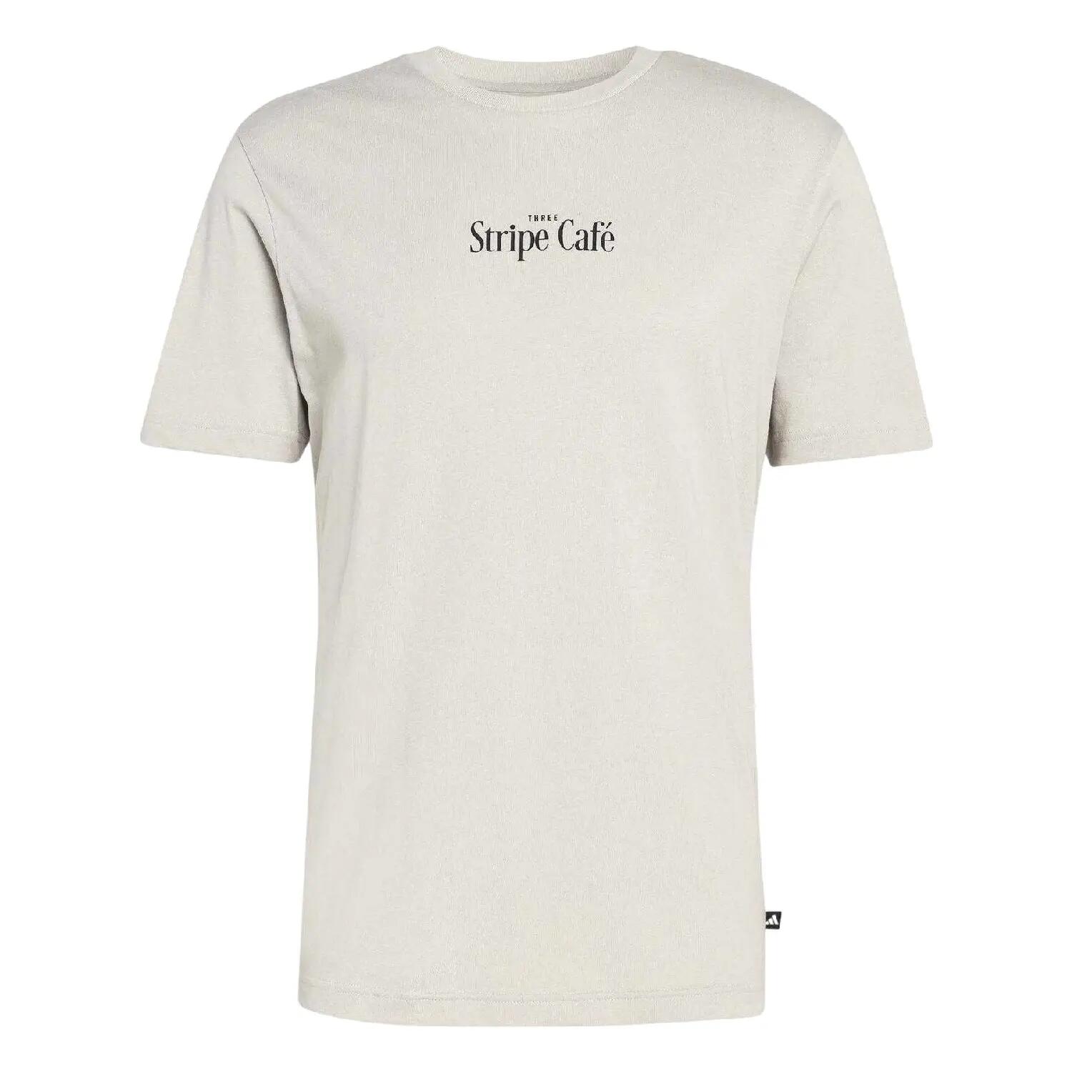 Adidas Mens Stripe Cafe T-Shirt