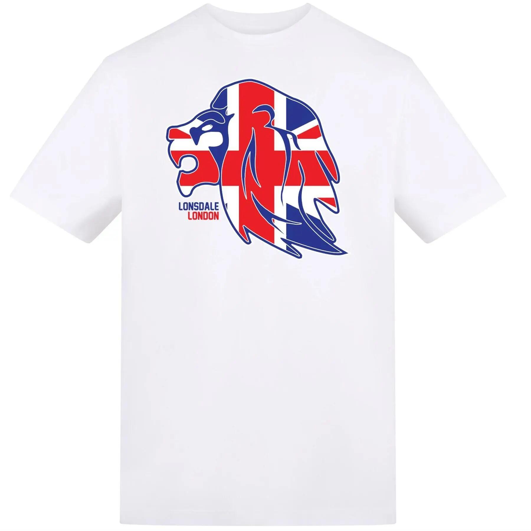 Lonsdale Mens Lion Face Relaxed Fit T-Shirt