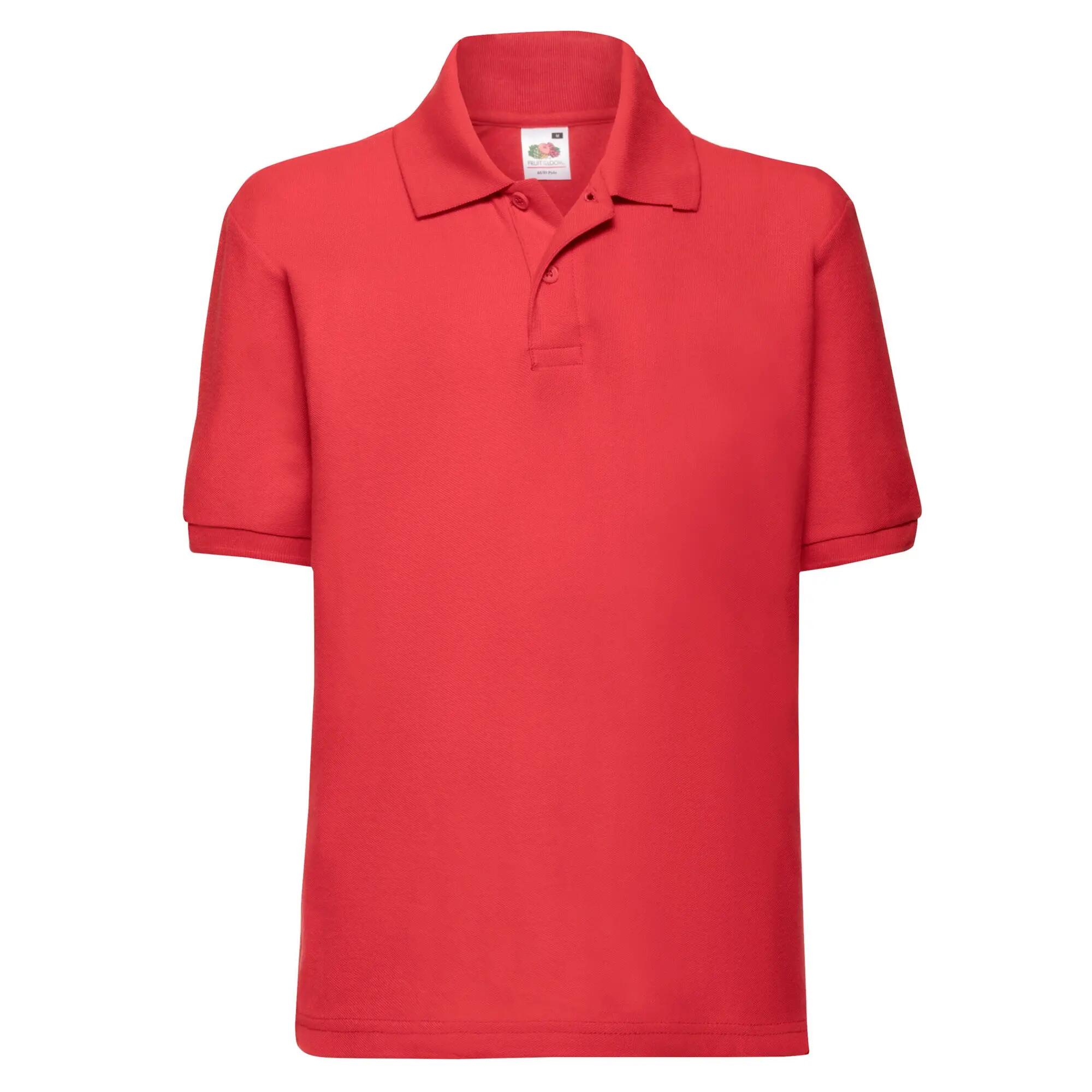 Fruit of the Loom Childrens/Kids 65/35 Plain Pique Polo Shirt