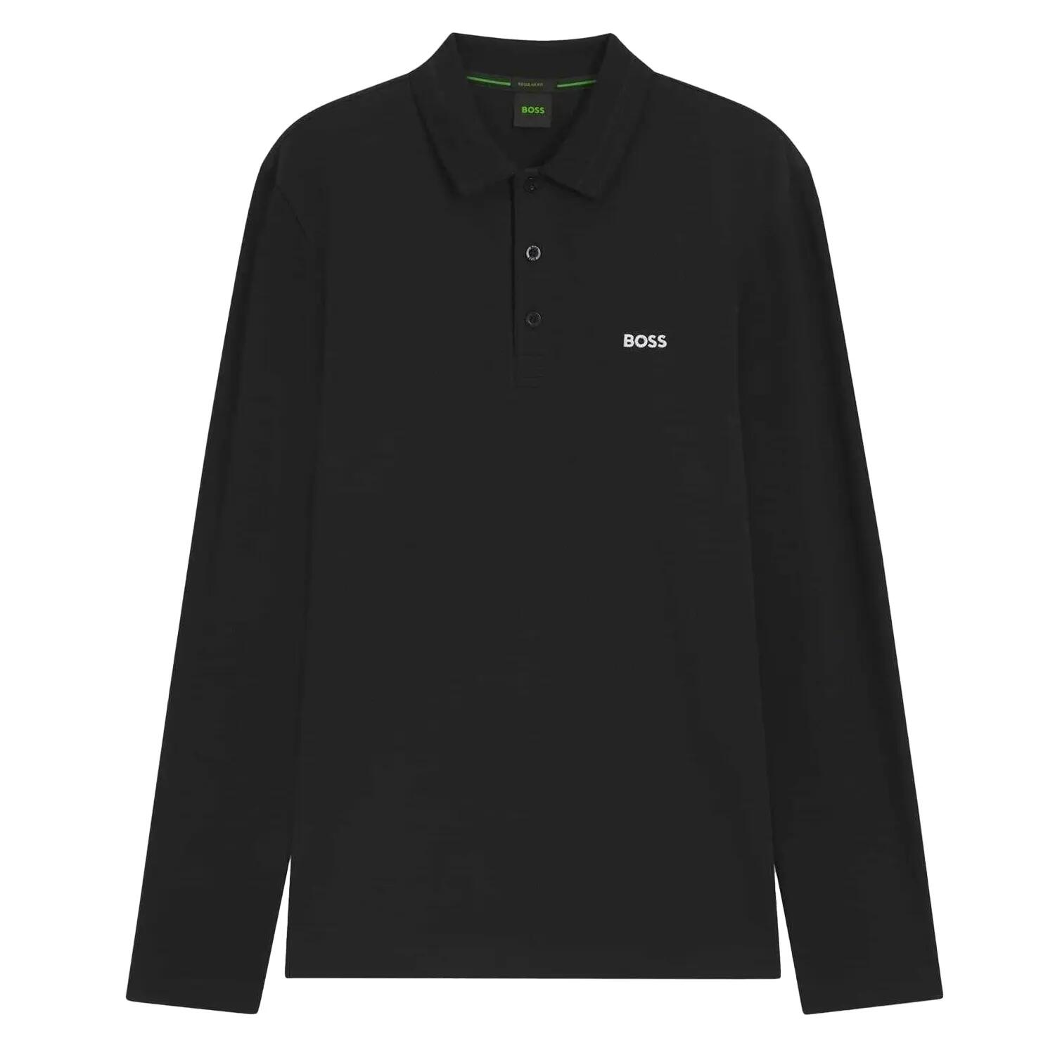 Boss Mens Plisy Long-Sleeved Polo Shirt