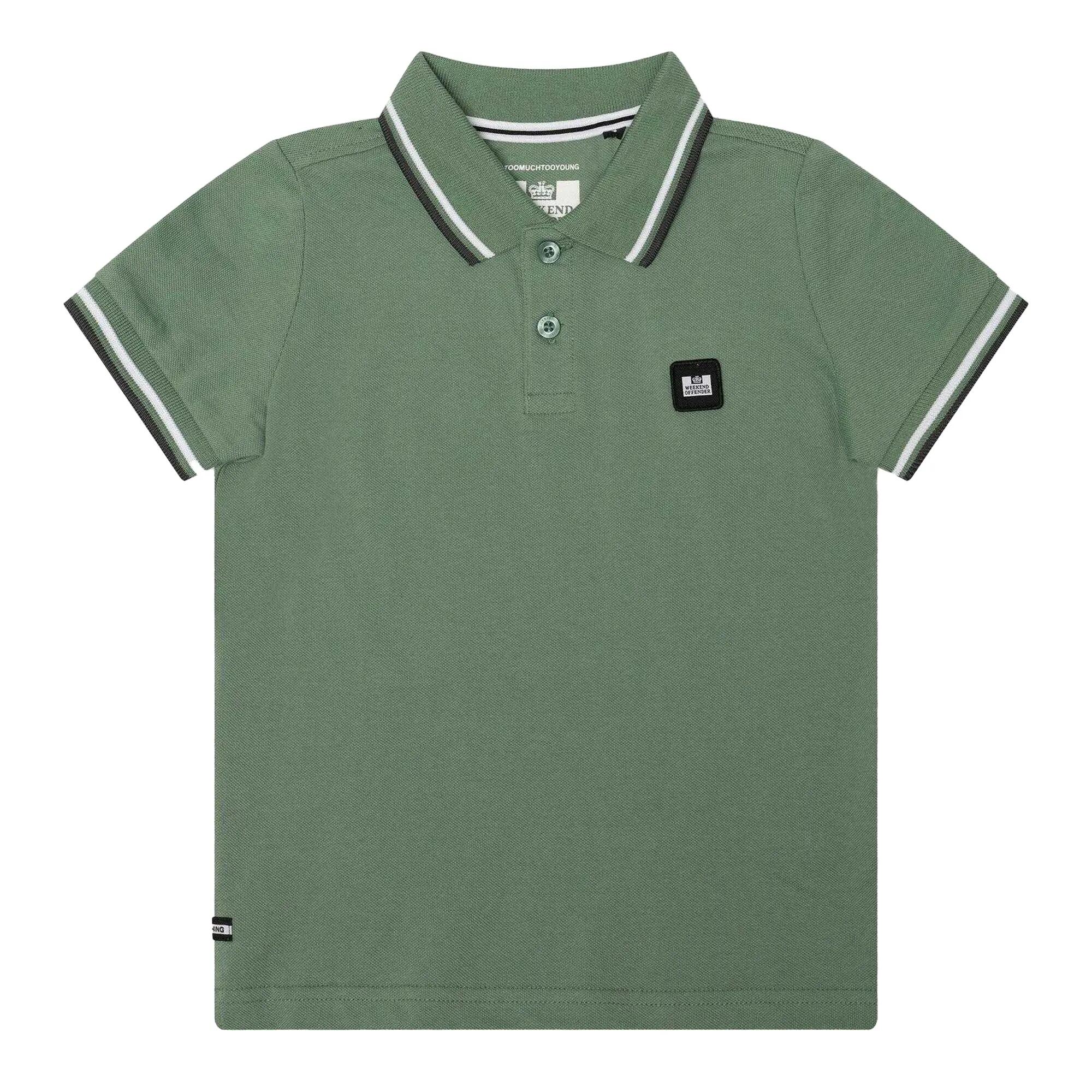 Weekend Offender Childrens/Kids Amorite Tipped Cotton Polo Shirt