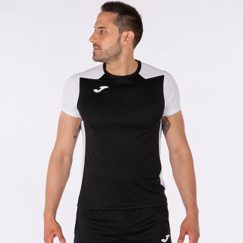 Maillot manches courtes Homme Joma Record ii noir blanc