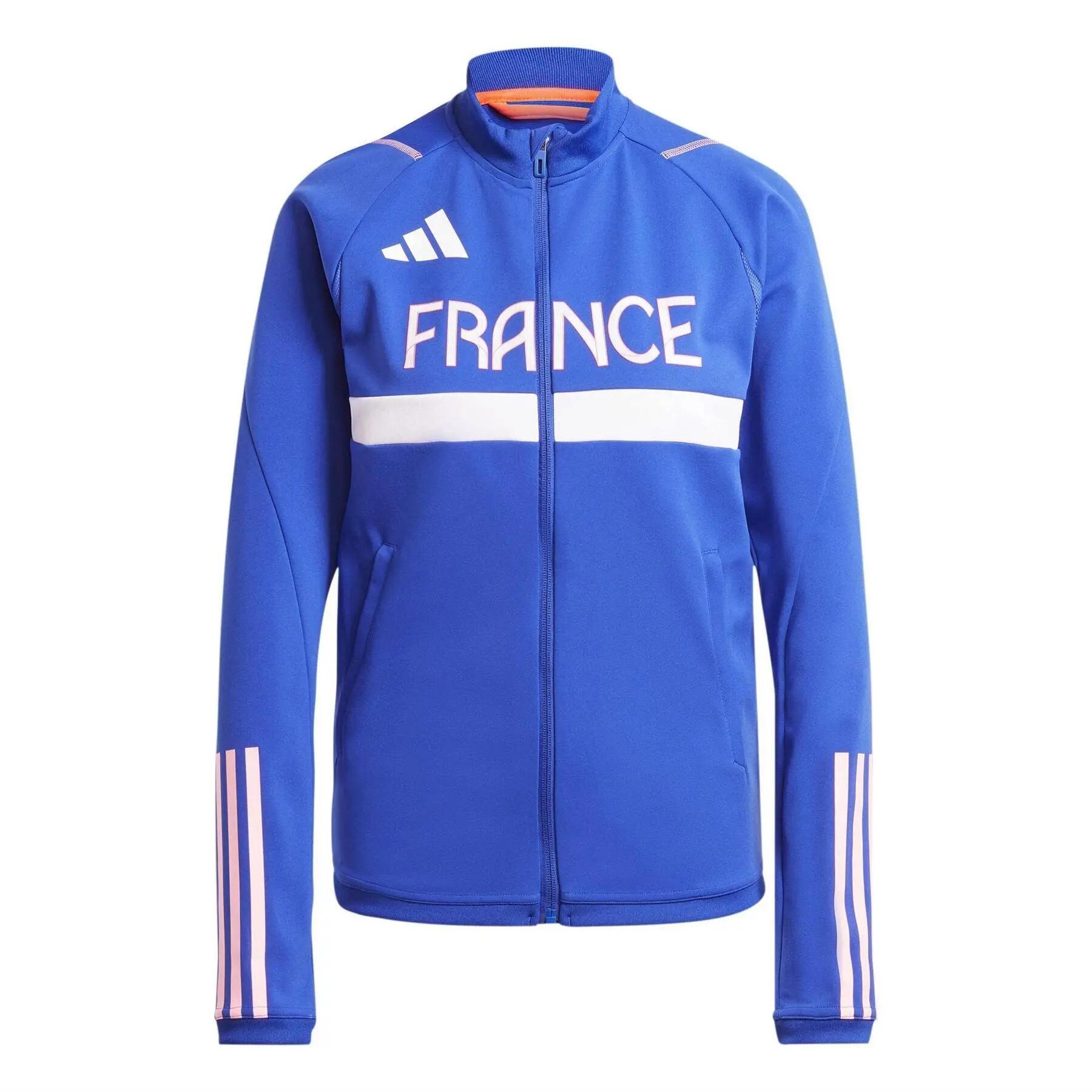 Adidas Womens/Ladies France Moisture Wicking Track Jacket