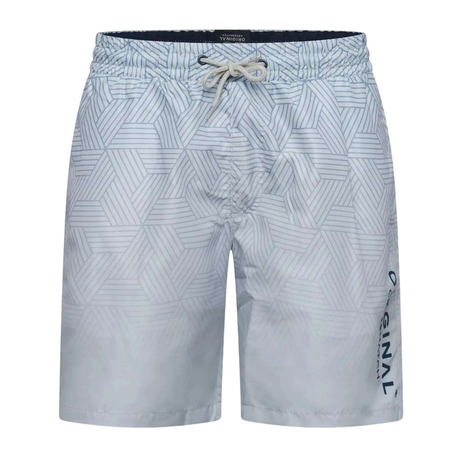 Crosshatch Mens Layotta Geometric Pattern Swim Shorts