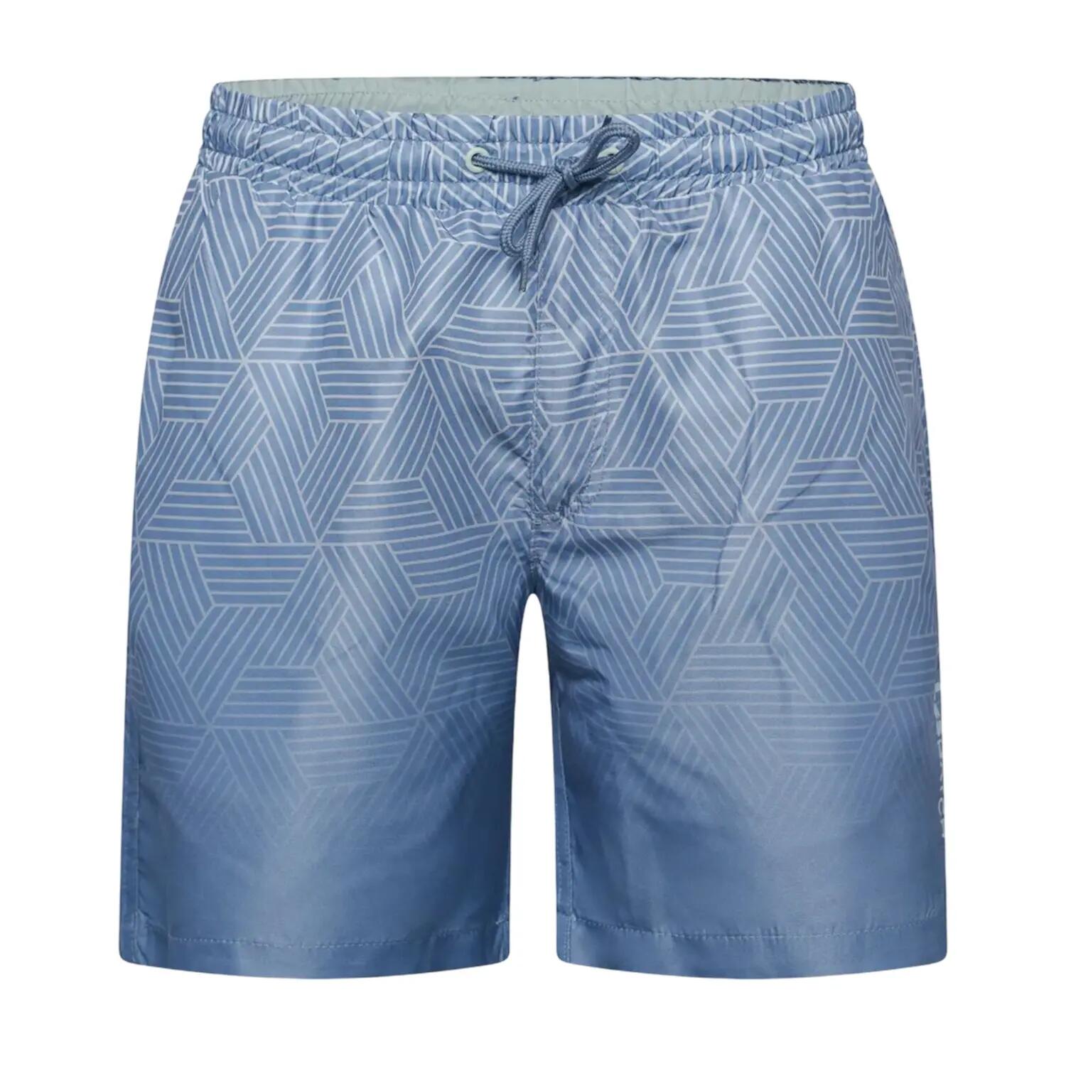Crosshatch Mens Layotta Geometric Pattern Swim Shorts