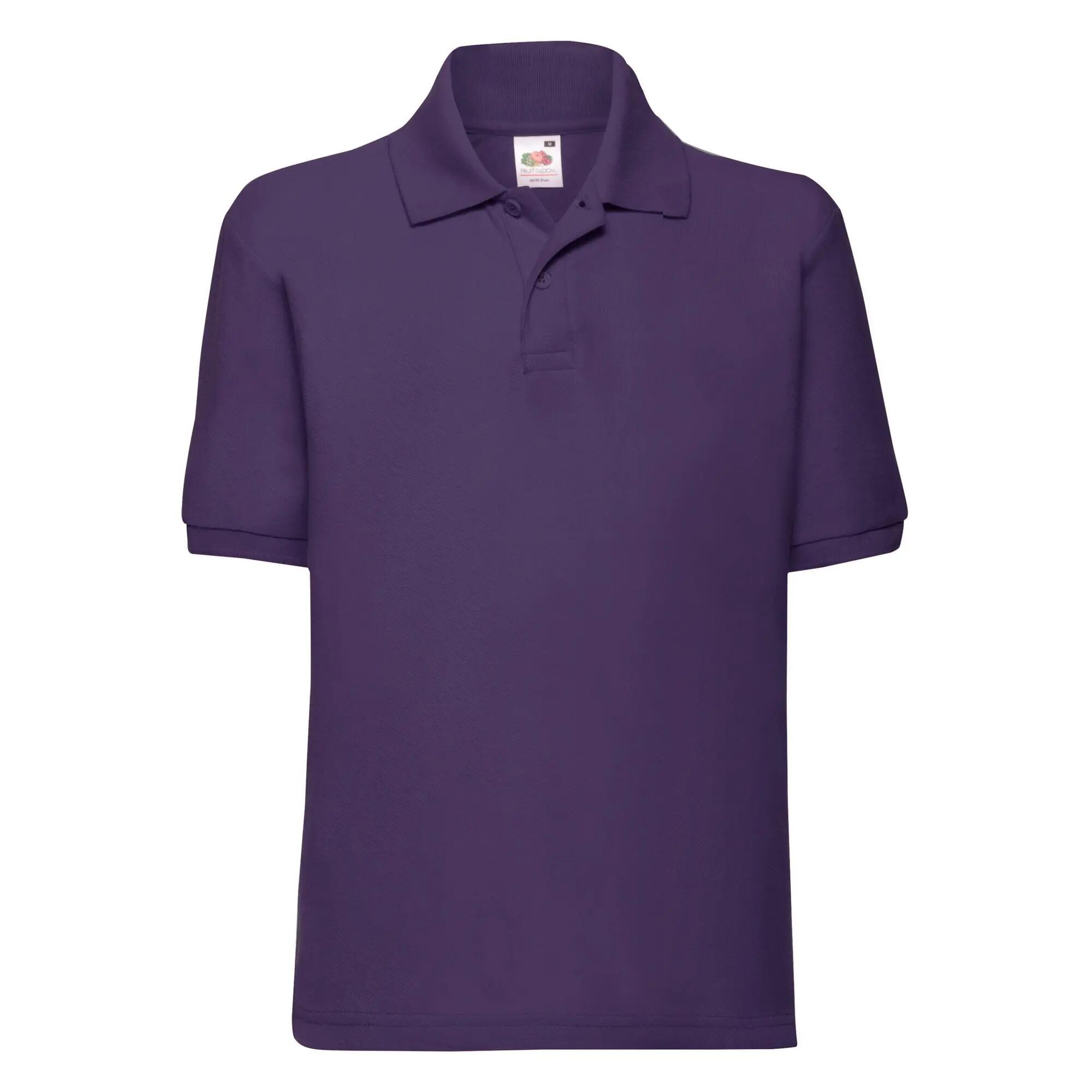 Fruit of the Loom Childrens/Kids 65/35 Plain Pique Polo Shirt
