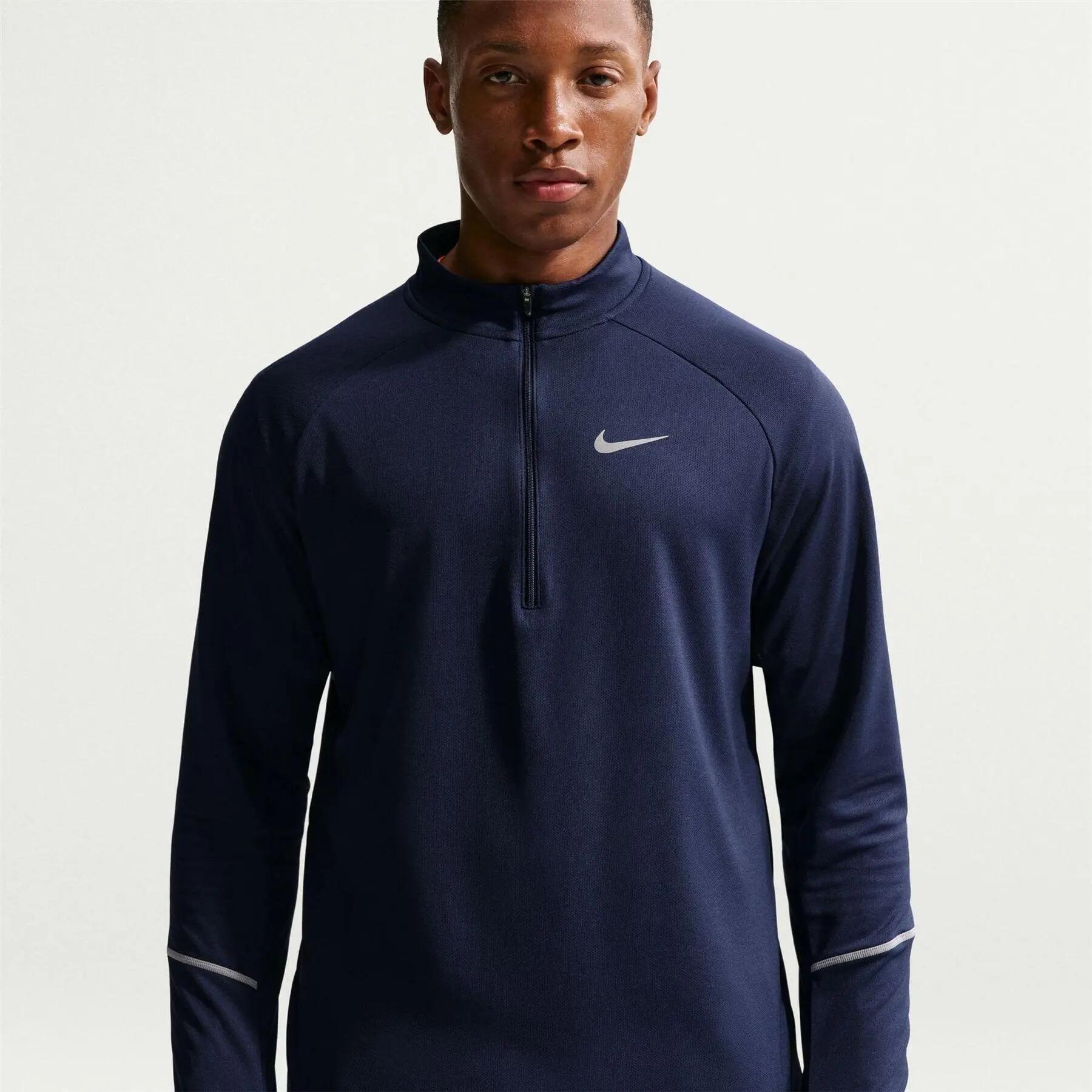 Nike Mens Miler Dri-FIT Quarter Zip Running Top