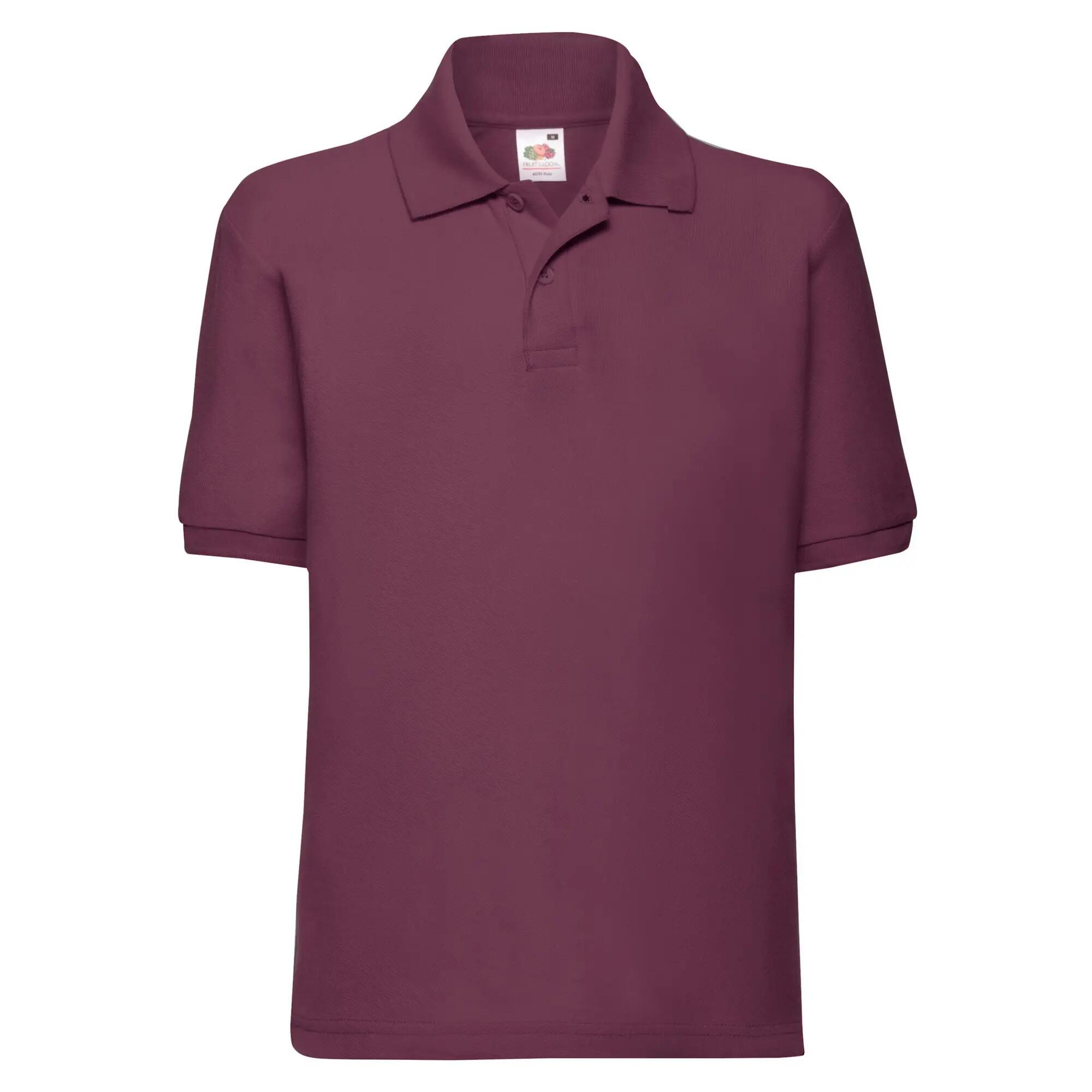 Fruit of the Loom Childrens/Kids 65/35 Plain Pique Polo Shirt