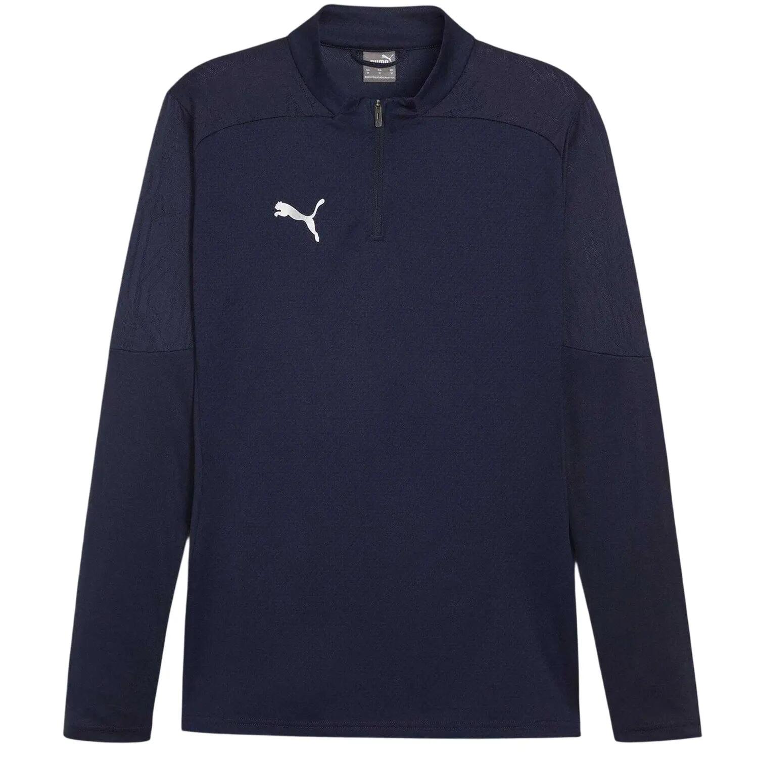Puma Mens TeamFinal Quarter Zip Training Fleece Top