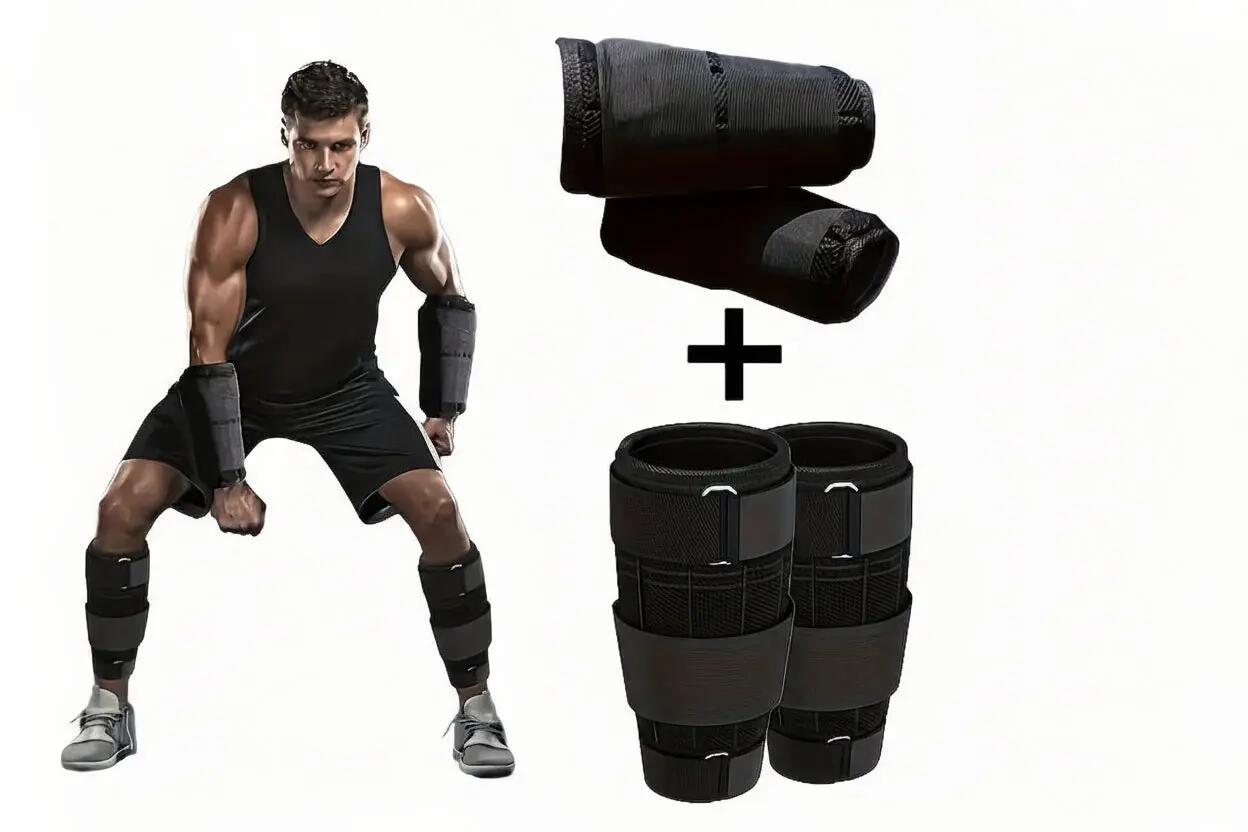4pcs Adjustable Ankle Weights Weight-Bearing Sandbags