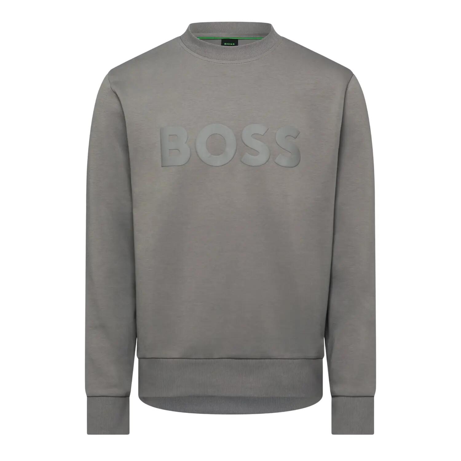 Boss Mens Salbo Wordmark Long-Sleeved Sweatshirt