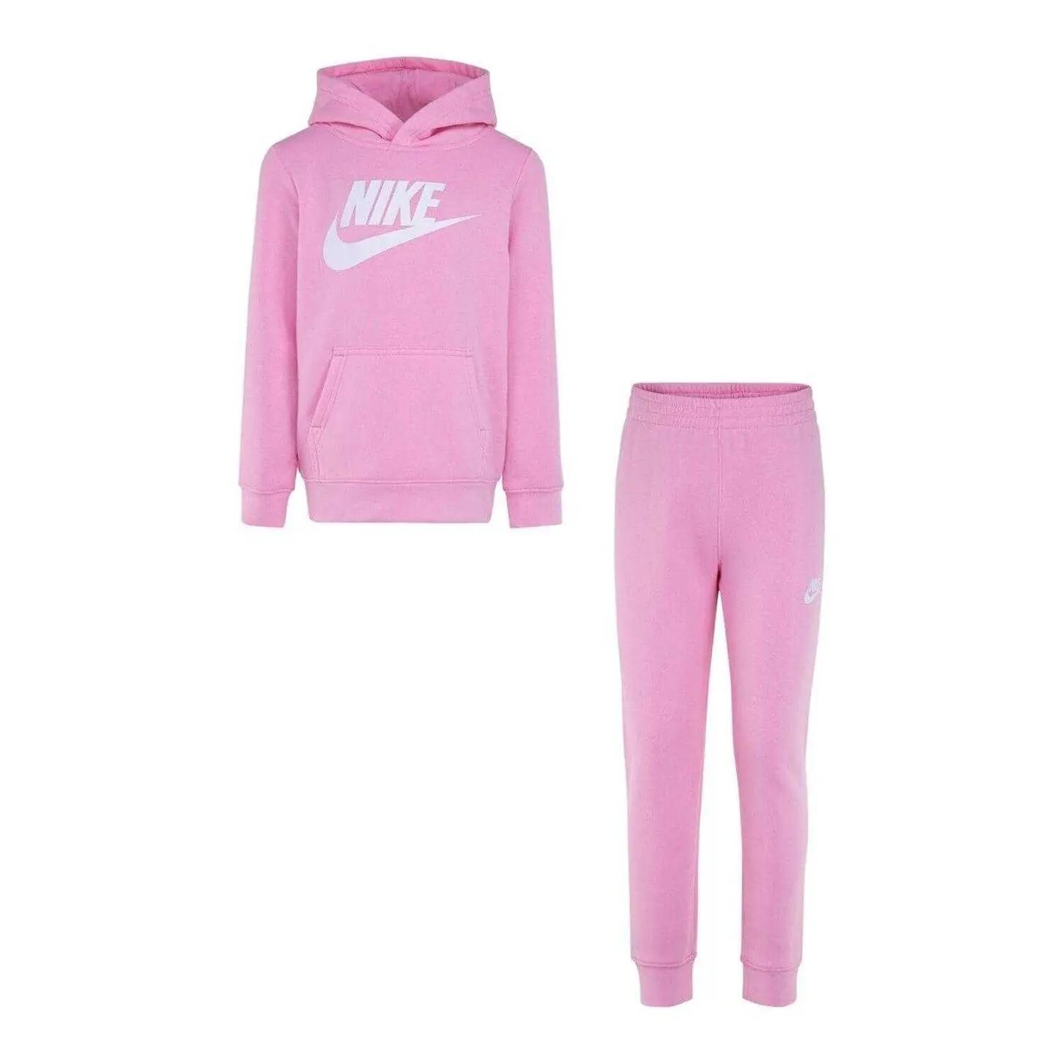 Nike Girls Fleece Long-Sleeved Tracksuit Set