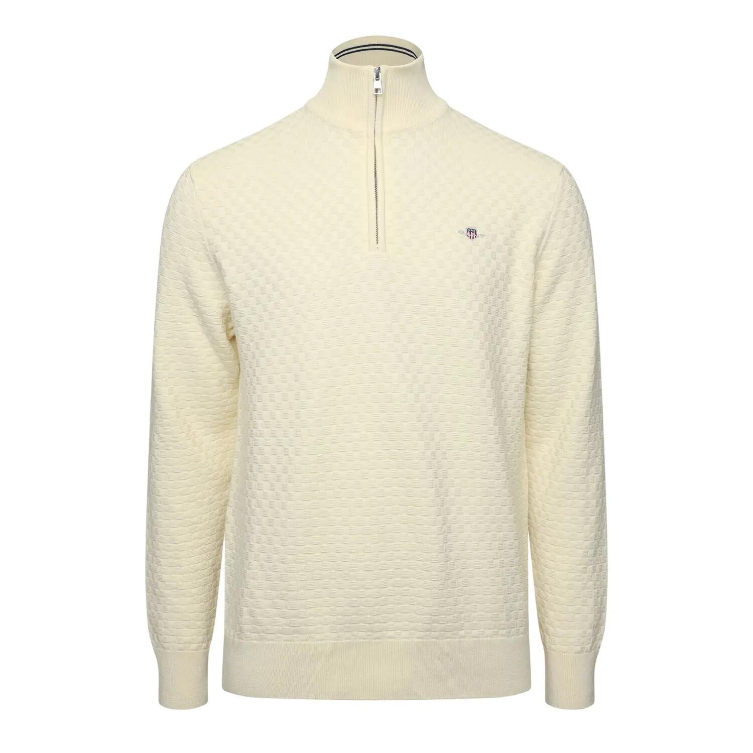 Gant Mens Embroidered Logo Zip Front Jumper