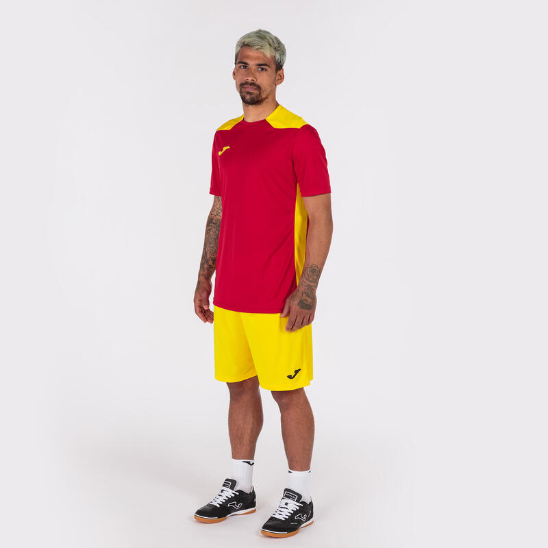 T-shirt manga curta Rapaz Joma Championship vi vermelho amarelo