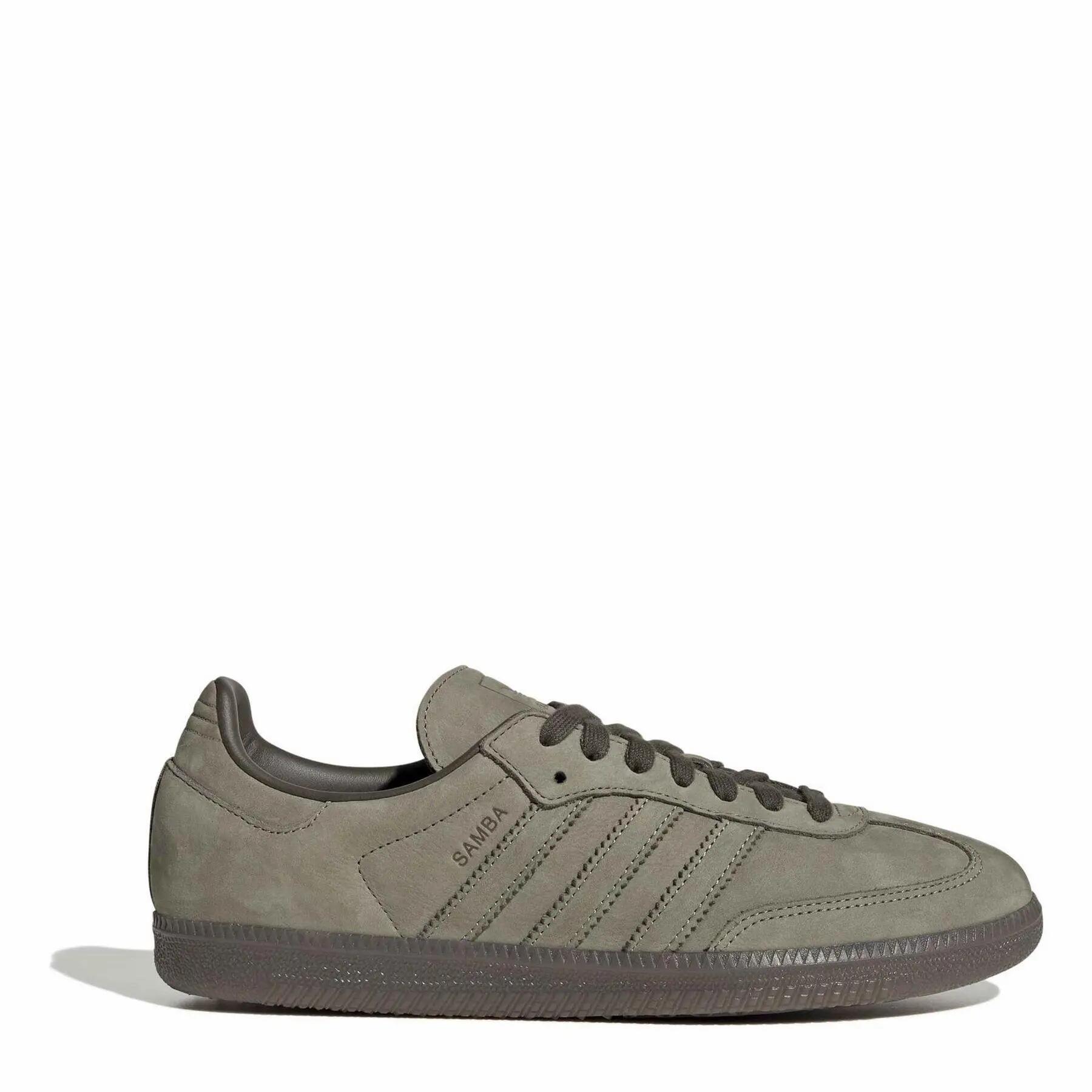 Adidas Mens Samba OG 3 Stripes Leather Trainers