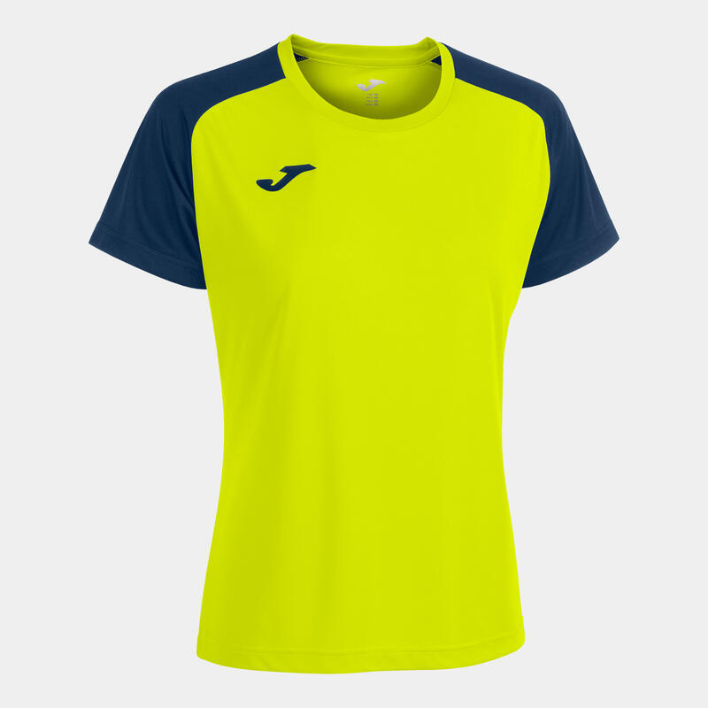 T-shirt manga curta Mulher Joma Academy iv amarelo fluorescente azul marinho