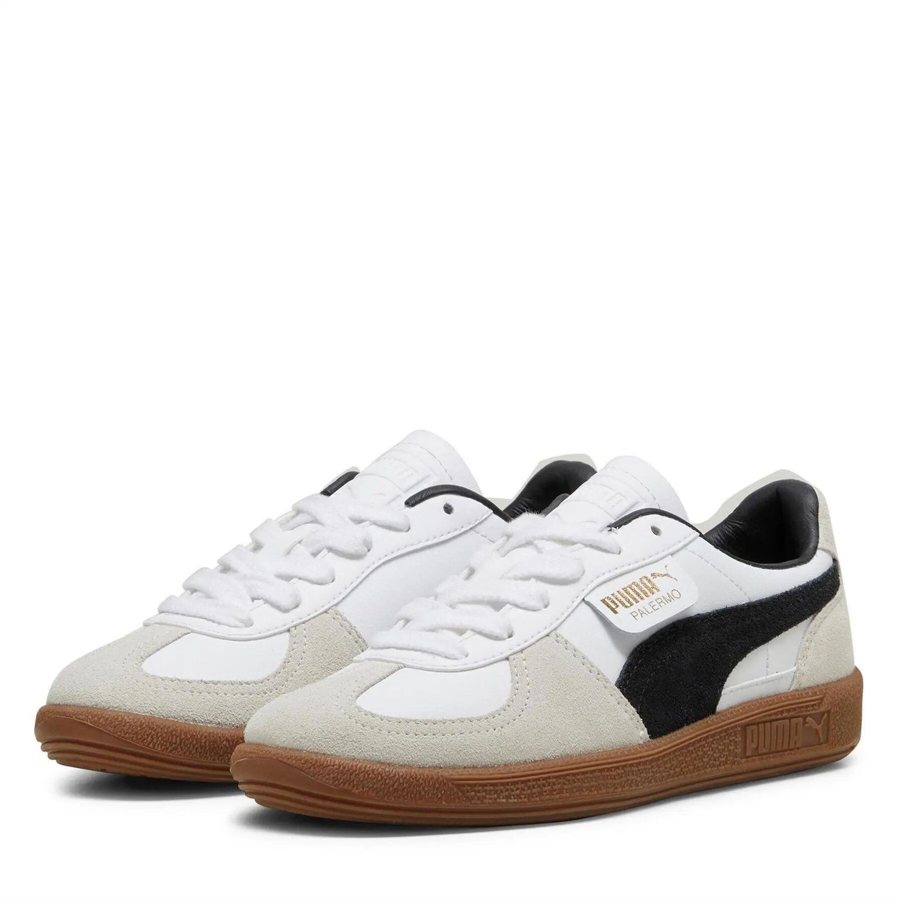 Puma Boys Palermo Classic Leather Flat Trainers