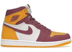 Chaussures - basket - air jordan 1 - university gold/bordeaux