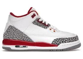 scarpe - basket - bambini - jordan 3 cardinal - bianco/rosso 3/5