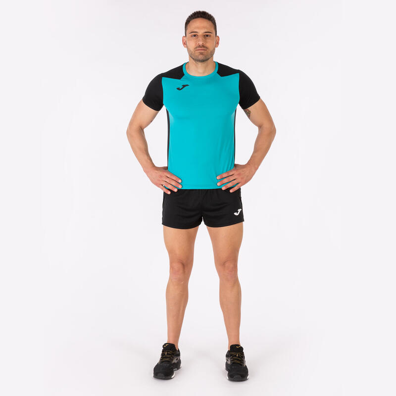 Maillot manches courtes Homme Joma Record ii turquoise noir