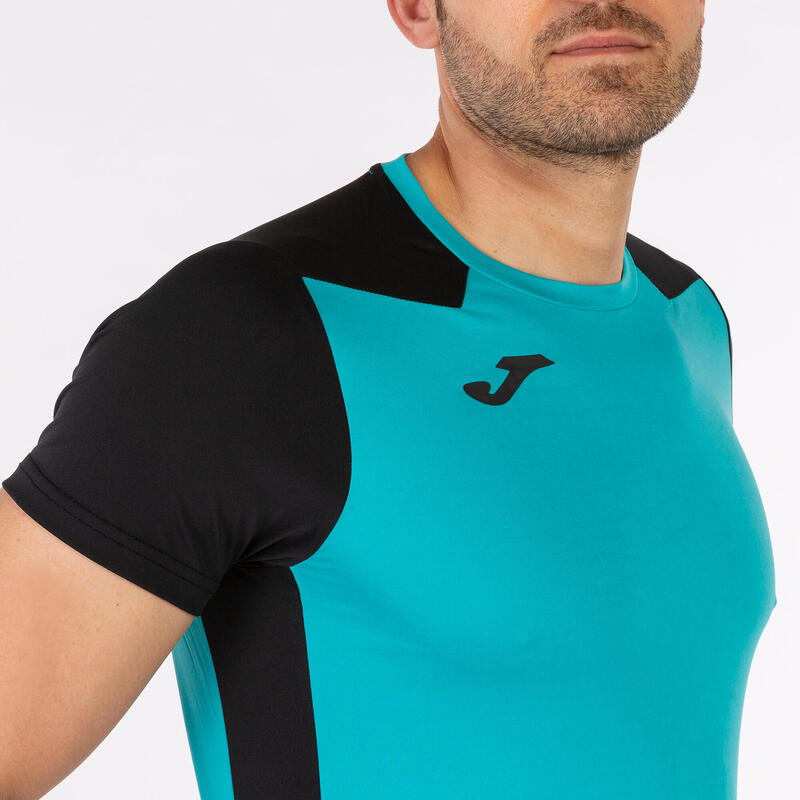 Maillot manches courtes Homme Joma Record ii turquoise noir