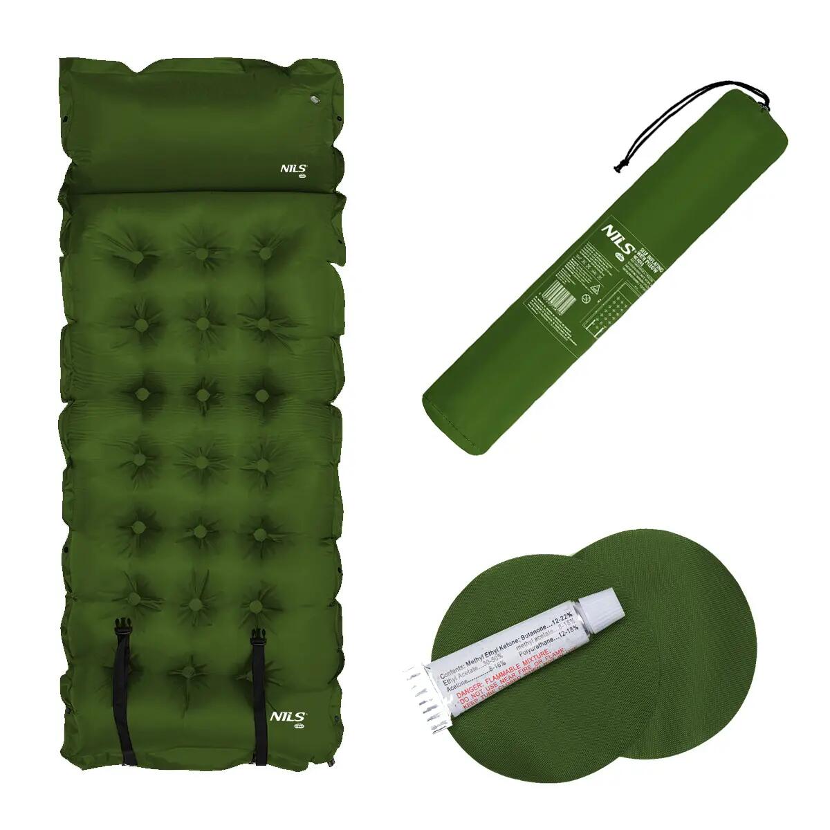 Matelas autogonflant camping avec oreiller NC4018 NILS CAMP 2/15