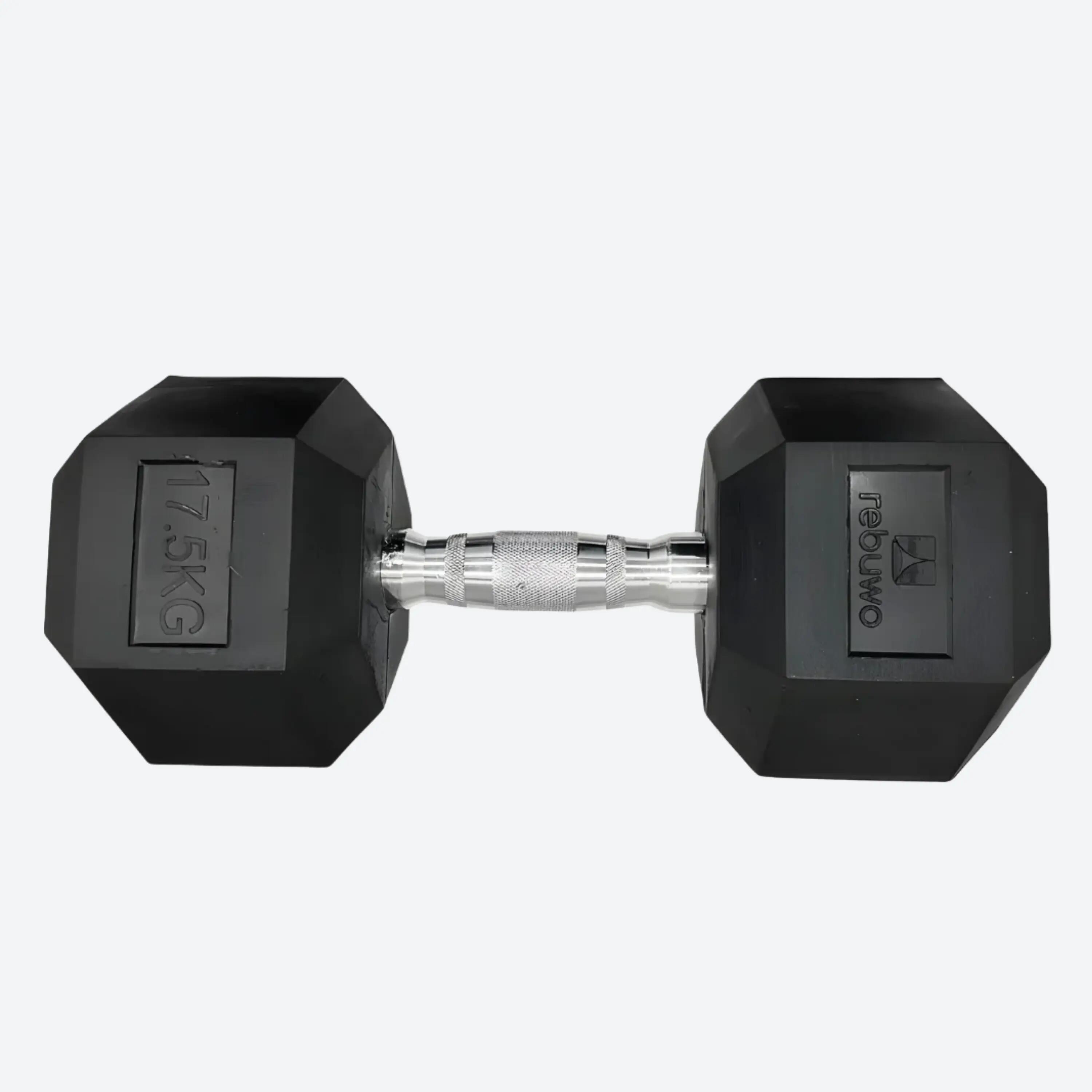 Rebuwo Hex Altıgen Kauçuk Kaplı Dambıl 17.5 kg 1 Adet 1/5