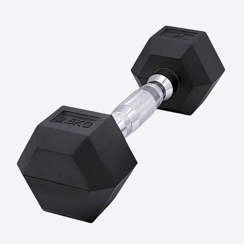 Rebuwo Hex Altıgen Kauçuk Kaplı Dambıl 2.5 kg 1 Çift