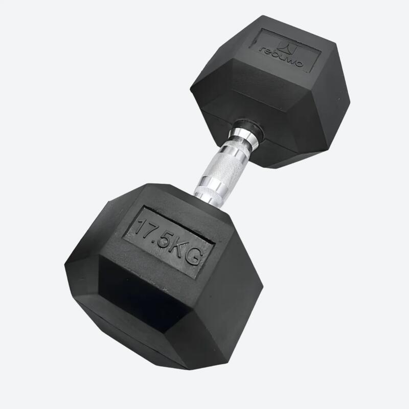 Rebuwo Hex Altıgen Kauçuk Kaplı Dambıl 17.5 kg 1 Adet