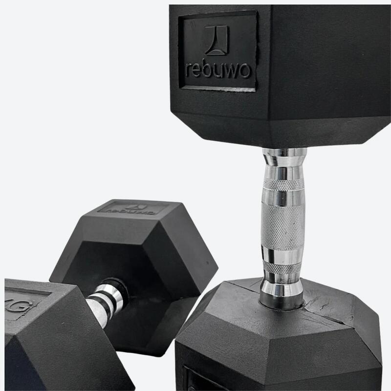 Rebuwo Hex Altıgen Kauçuk Kaplı Dambıl 27.5 kg 1 Adet