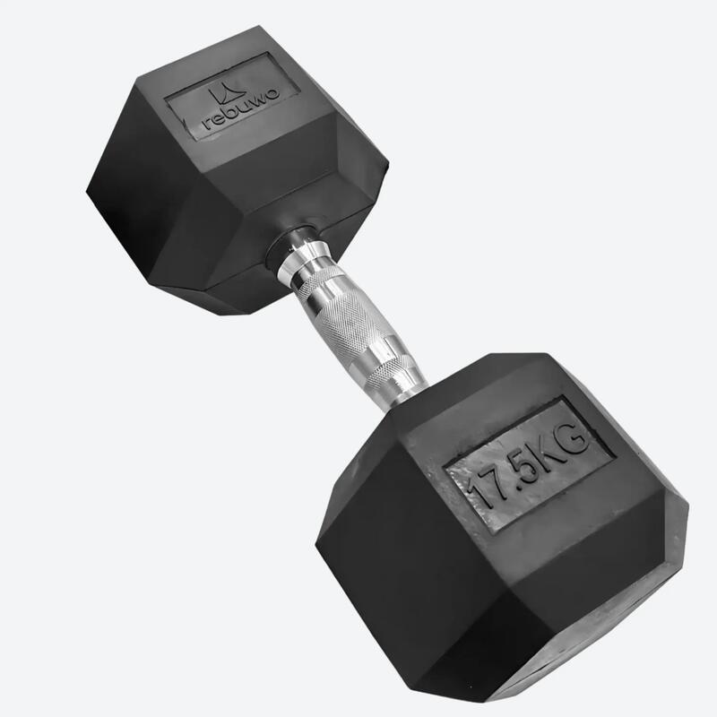 Rebuwo Hex Altıgen Kauçuk Kaplı Dambıl 17.5 kg 1 Adet