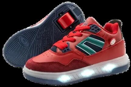 BREEZY ROLLERS Chaussure à Roulettes Light Beam Rouge Bleu