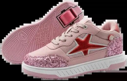 Breezy Pink Star Glitter Chaussures à Roulettes