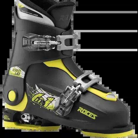 Roces Idea Up 6in1 adjustable Kids Ski Boots - 19-22 - Black/Green