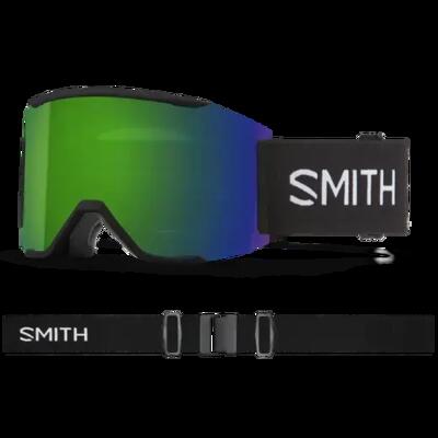 Smith squad mag skibril - black/sun green mirror