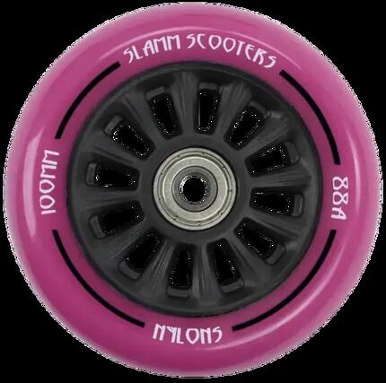 Slamm Nylon Kern 100mm Stuntstep Wiel Compleet - 100mm - Roze