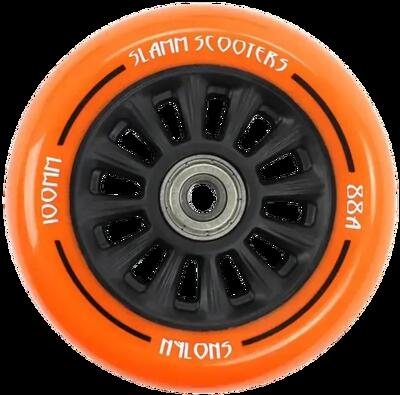 Slamm nylon kern 100mm stuntstep wiel compleet - 100mm - oranje