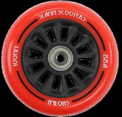 Slamm nylon kern 100mm stuntstep wiel compleet - 100mm - groen