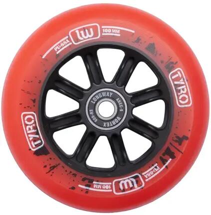 Longway Tyro Nylon Kern Stuntstep Wiel - 110mm - Red/Black Flame