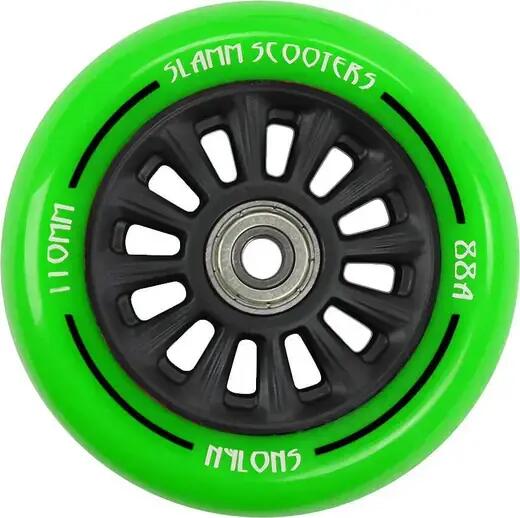 Slamm Kunststof Kern 110mm Compleet Stuntstep Wiel - 110mm - Groen 1/3