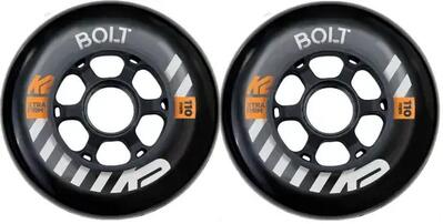 K2 urban bolt skeeler wielen 2-pack - 110mm - zwart