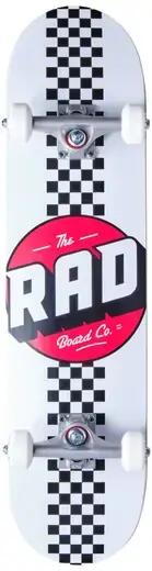 RAD Checker Stripe Skateboard Komplettboard - 7.75" - Weiß 1/3