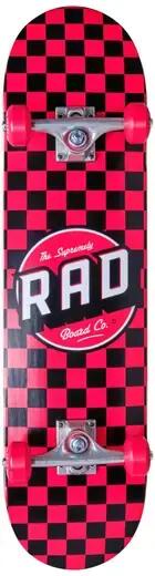 RAD Checkers Skateboard Komplettboard - 7.75" - Schwarz