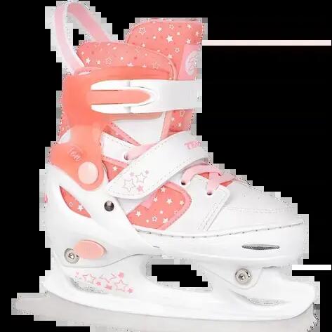 Tempish RS Ton Girl Adjustable Kids Ice Skates - White - 34-37